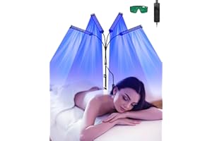 JITESY Tanning Lamp,460NM&490NM Solarium for Home,60W Self Skin Tanning Light for Face and Body,Double Holder Facial Tanning Solarium with 432 Pieces LEDs