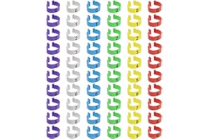 EMSea 60pcs 20mm Bagues/Anneaux de Pied pour Oiseaux Pigeon Poulet Canard Volaille en Plastique Remplacement