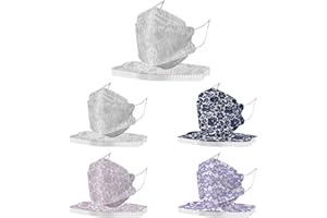 QinMMSPORTS 50 Stück Erwachsene Mundschutz 3D Bunte Mund und Nasenschutz Schutz_Maske_ Wunderschönen Fischform Staubdicht Faltbar Atmungsaktiv Mund-Nasen-Schutz für Damen Herren (A-07, Einheitsgröße)