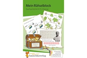 Mein Rätselblock Sachunterricht 3. Klasse: Rätsel für kluge Köpfe mit Lösungen - Förderung mit Freude (Das Rätselbuch für die Grundschule, Band 688)