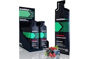 EVOTION PRO HEALTHLINE NUTRITION EVOTION PRO Gel Energetique - Isotonique, Lot de 20 á 60ml, D'hydratation adéquat, Activer votre Esprit et vos Muscles, Gel à Base de Maltodextrine, Vegane, Fruit de Bois
