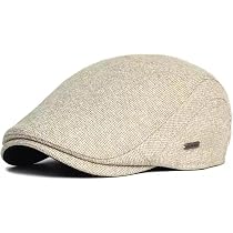Casquette Newsboy Pour Homme Grande Taille - Laine épaisse, Style Vintage à Chevrons, Réglable 58-63 Cm - 3