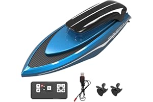 uleway Barca Telecomandata | per Piscine e Laghi | Mini Motoscafo Elettrico 2.4G Hz per Bambini e Adulti | Barca Radiocomandata Giocattoli Bambino 6+ Anni Regali per Bambini