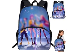 BAISHUWU Mochila KP0p Huntrix, Mochila Infantil, Mochila Escolar Impermeable, Mochil-a Escolar Primaria, KP0P Mochila Es-colar de gran Capacidad, Mo-chila K P0p Dem0n, para Exteriores, Escuela y Viajes