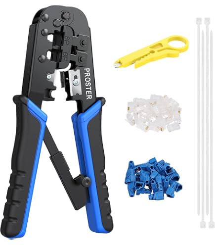 Pinza A Crimpare I Fili Cricchetto Tagliacavi Per 4P, 6P, 8P - 8