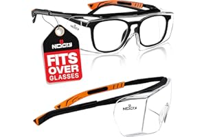 NoCry Gafas de seguridad Over-Spec con lentes envolventes antiarañazos