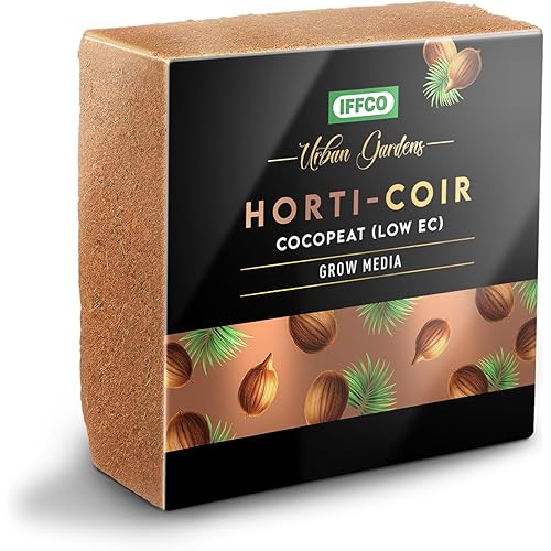 IFFCO Urban Gardens - Cocopeat 5kg - Expand Upto 75 litres - Low EC Cocopeat Block for Plants & Home Garden - Export Quality 