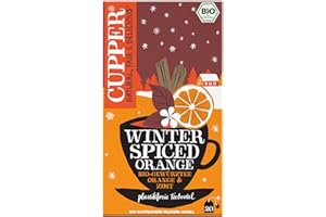 CUPPER - 20 Bolsitas de Infusiones Ecológicas de Naranja y Canela - Sin Azúcar Añadido - Apto para Veganos - Propiedades Digestivas y Antioxidante