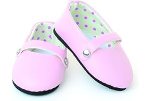Petitcollin- Ballerines Roses pour poupée de 39 à 48 cm, Unie, 603904