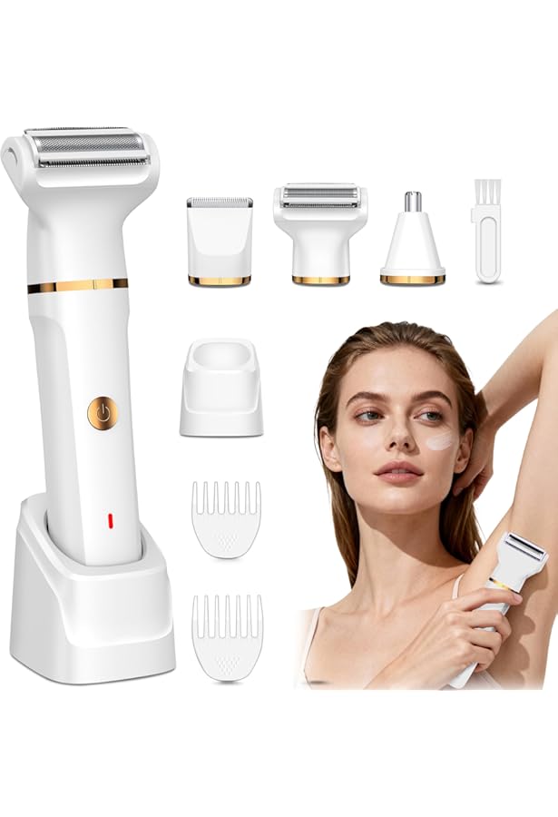 Women's 2-in-1 Electric Shaver & Bikini Trimmer - IPX7 Waterproof, Rechargeable, Wet/Dry Use For - View #2