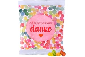 ‎FLAMINGO ON THE BEACH Fruchtgummi Bärchen 5er Pack à 50 g – Aber sowas von danke – leckere Trolli Gummibärchen-Tüten mit 10% Fruchtsaft – perfektes Dankeschön, Give-away, Gastgeschenk oder Mitgebsel für jeden Anlass