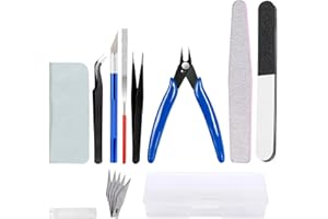 MALTVIE 14 PCS Model Tools Kit with Storage Box - Hobby Building & Repair Set for Plastic Model Kits, Gundam, Car Models and Miniature Assembly