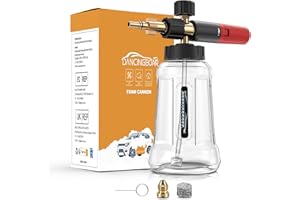 Dancingboar Snow Foam Lance Cannon Bottle for Bosch 110/120/125 Aquatak Black & Decker AR Blue Clean, Snow Foam Gun with Adjustable nozzle 1L,Bosch Pressure Washer Accessories