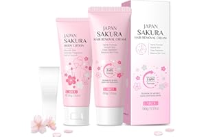 ‎LAIKOU LAIKOU Haarentfernungscreme-set für Frauen, Enthaarungscreme Intimbereich mit Feuchtigkeitsspendende Bodylotion, Für Körper, Oberlippe, Wangen & Augenbrauen