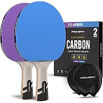 Racchetta Da Ping Pong Professionale Nirbun In Carbonio – Legno Polare + Fibra, Gomma Ad Alta Resistenza, Custodia Protettiva Inclusa