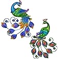 Tuokiuhn Metal Peacock Bird Wall Art Bird Wall Decor Outdoor Wall art Suitable for Outdoor Metal Wall Decorations for Patio Set of 2