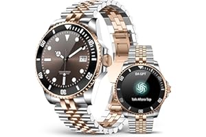 SOUYIE 2025 AI Smart Watch, DA GPT Waterproof Round Watch, 1.19" AMOLED Display, 24/7 Heart Rate, Blood Pressure/SpO2/Sleep Tracker, 100+ Sports Fitness Tracke, Compatible Android and iOS