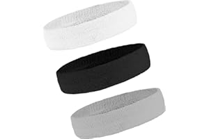 OutdoorEssentials Sweat Bands Headbands Men - Sweatbands for Women - Sports Headband - Sweat Absorbing Headband - Multipack Sweat Head Bands