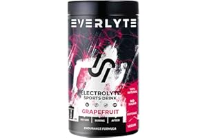 ‎EVERLYTE EVERLYTE - Grapefruit Elektrolyte Pulver / 35 Anwendungen / Ohne Zucker / mit Natrium, Kalium, Calcium, Magnesium & Chlorid / Vegan, Isotonisch & 100% Natürlich