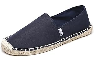 Altxic Espadrilles Plates en Toile Confortables à Bout Fermé pour Homme