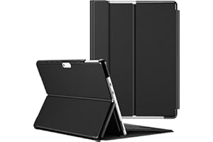 FINTIE Etui kompatybilne z Microsoft Surface Pro 9 (wersja z 2022 r.) 13 cali - twarda obudowa z wieloma kątami, smukła obudowa portfela, kompatybilna z klawiaturą typu etui, czarna