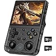 RG353V Handheld Game Console , Dual OS Android 11 and Linux System Support 5G WiFi 4.2 Bluetooth Moonlight Streaming HDMI Output Built-in 64G SD Card 4452 Games (RG353V-Transparent Black)