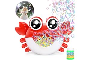 Getatoy Toys for 3-8 Year Old Kids Boys: Crab Bubble Machine Party Gifts for 3 4 5 6 7 8 Years Old Kids Girls Birthday Toys for Toddlers Age 4-6 Indoor Outdoor Bubble Maker Bath Garden Games Toy