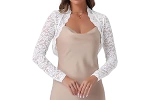 Allegra K Dam axelskydd elegant ceremoni bolero spets brud kort kofta sommar kväll jacka