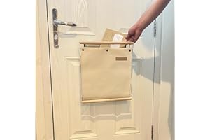 MAIL MORE Letter Catcher, Door Mail Catcher,Letter Box, Mail Parcel Catcher Cage for UPVC Glass Wood and Metal Doors, Letter Catcher for Front Door (METAL FRAME-CREAM)