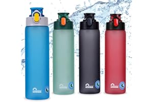 Majestic Sport Okosei Butelka na wodę, 750 ml, nie zawiera BPA, tritan, butelka sportowa, na rower, do fitnessu, lekka, odporna na uderzenia, wielokrotnego użytku, niebieska