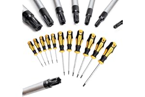 CCLIFE Zestaw śrubokrętów Torx TX magnetycznych T6-T40, 11 sztuk z otworem gwiazdkowym
