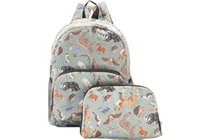 ECO CHIC Lightweight Foldable Water Resistant Mini Backpack Folds Into Pouch for Storage