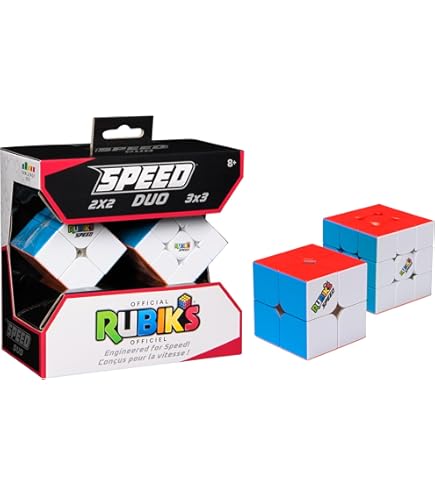 JOPHEK Speed Cube, 2x2 Cube Magique Cube Autocollant Noir Cube De
