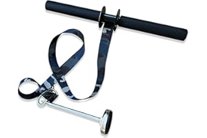 unycos - Rouleau en Acier pour Poignets et Avant-Bras, Charge Maximale de 60 kg pour Triceps, Biceps, Pectoraux, Dorsaux, Gymnastique à Domicile et Fitness (Sangle Tissée)