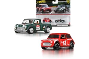 Hot Wheels Premium Car Culture 2er-Pack im Maßstab 1:64, Einzigartige Zusammenstellungen, Real Riders Reifen, Metall/Metall Karosserie, Spielzeug für Sammler, JBK97