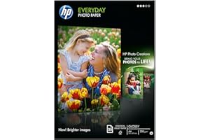 HP Q5451A, Everyday Glossy Photo Paper, 200 gsm, 25 Sheets, White, A4/210 x 297 mm