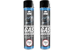 AABCOOLING 2 x AAB PC Spray Limpiador 750ml para Limpiar Teclados, Ordenadores, Copiadoras, Cámaras, Impresoras y Otros Equipos Eléctricos, Duster, Eliminación de Polvo, Aire Comprimido, Botella, Soplador