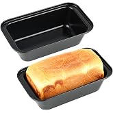 PaxCulina 2 Rectangular Loaf Pan Carbon Steel 20x10x6cm - Non-Stick Rectangular Pastry Pan - Ideal for Bread, Cake and Toast,