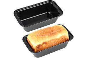 PaxCulina 2 Pezzi Piccola Stampo Plumcake 20x10x6cm - Stampo per Pane in Cassetta Rettangolare Antiaderente, Ideale per Pane, Torte, Toast e Dolci, Compatibile con Forno e Friggitrice ad Aria Ninja