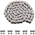 KAMIER #25 Roller Chain 56 Links with 5pcs Master Links Heavy Duty for Razor Crazy Cart Shift XL DLX Ground Force Drifter Kids Electric Go Cart Kart 25H Drive Chain Parts