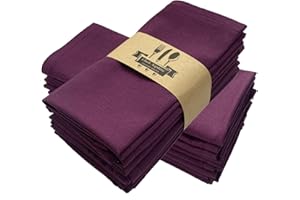 ZOYIEP Stoffservietten Leinenservietten,4/6 / 8er Set 100% Baumwolle und Leinen Servietten Stoff, Stoffservietten Leinen 40 x 40 cm Kitchen Stoffservietten Dekoration (Lila,8er Set)