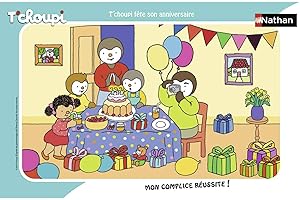 Nathan- Puzzle con cornice, 15 pezzi, motivo: T'choupi