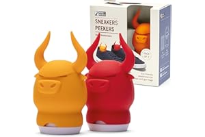 Monkey Business désodorisant pour chaussures, 2 adorables lapins désodorisants pour baskets et chaussures Le charbon actif garde aussi les armoires, casiers et sacs de gym frais (Tête de taureau)