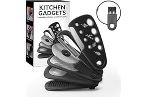 HALOULENI Camper Van Accessories,Camping Essentials,6 Pieces Space Saving Kitchen Accessories Vanilla Cutter,Bottle Opener,Cheese Grater,Pizza Cutter,Fruit/Vegetable Peeler, Garlic/Ginger Grinder