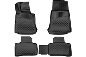 ELMASLINE Juego de alfombrillas de goma 3D para MERCEDES GLC (X253) 2015-2022 | borde alto