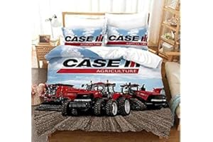 SK-YBB Traktor Bettbezug 3D Cartoon Jugen Kinder Bettwäsche Set Ultraweiche Mikrofaset Mit Kissenbezügen (135x200 cm +80x80cm)