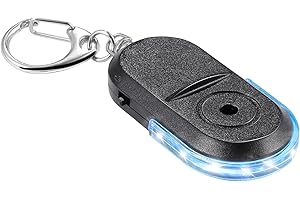 BESTOMZ Wireless Schlüsselfinder mit Alarm und LED-Licht (blau)