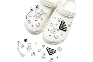 Okaywork 13pcs Schuhanstecker de flores de zapato, pinos Crocs,Jibbitz crocs,Bijoux Crocs,Decoraciones de zapatos de Bricolaje para mujeres, Cristal adorno zapatos