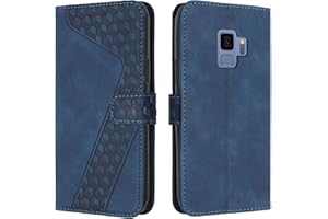 OKZone Cover per Samsung Galaxy S9, Custodia in Pelle Samsung S9, Antiurto Cover a Libro Galaxy S9 Magnetica Portafoglio Folio PU Pelle Flip Protettiva Caso con Wallet Case Cover (Blu)