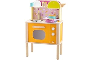 Trudi Cucina (16 pz) by Sevi | Giochi in legno eco per bambini. Cucina per bambine. Regalo di Natale creativo | 47x75x27cm | Giochi di imitazione | modello TUE57000